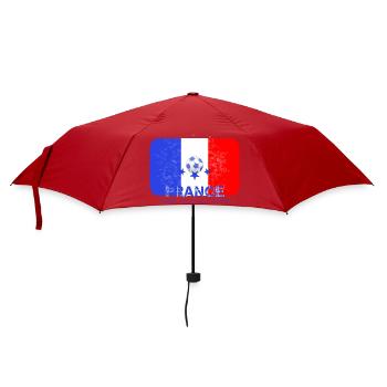 France flag with soccer soccer team jersey - Umbrella (small) - red - Front