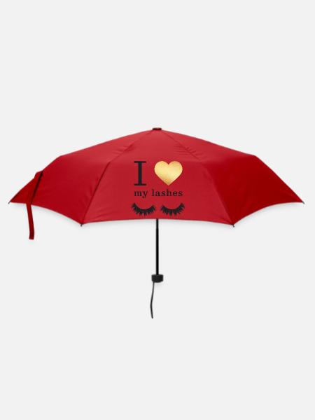 I love my Lashes - Umbrella (small) - red