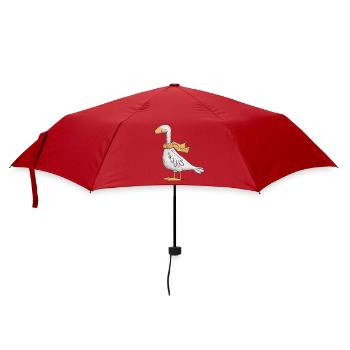 Oie avec foulard I Volaille I Canard I Oiseau - Parapluie standard - rouge - Devant