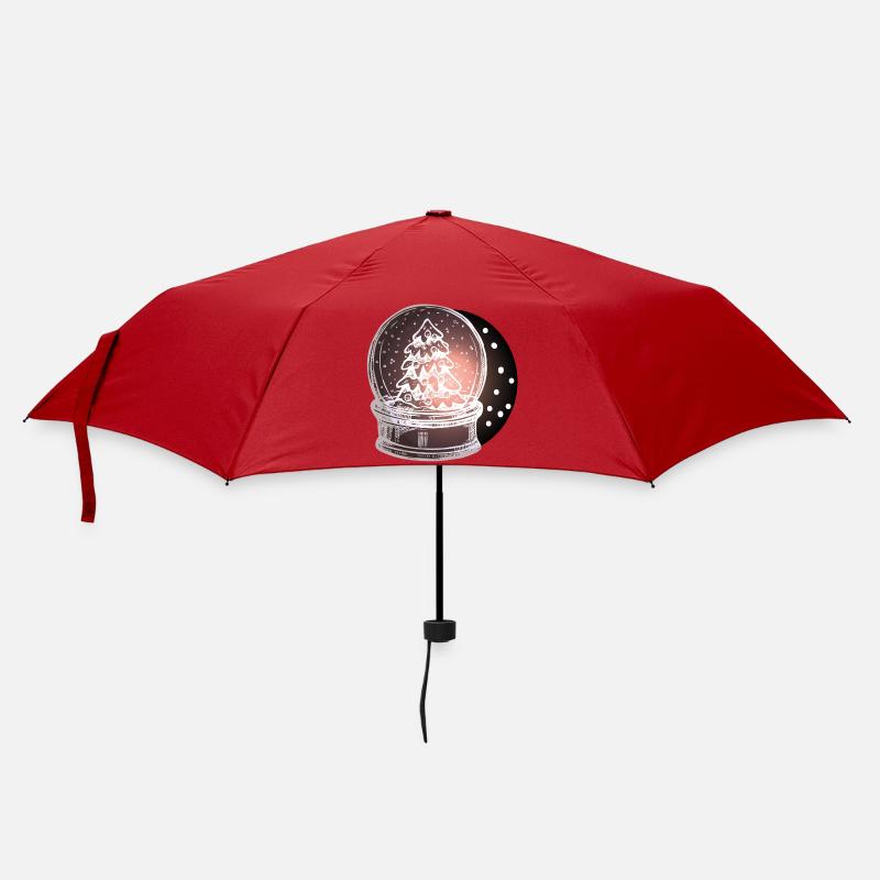 Schneekugel Weihnachtsbaum  - Regenschirm (klein) - Rot