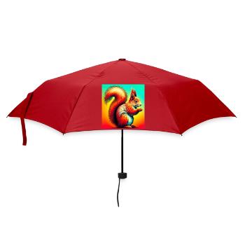 Eichhörnchen - Regenschirm (klein) - Rot - Vorne