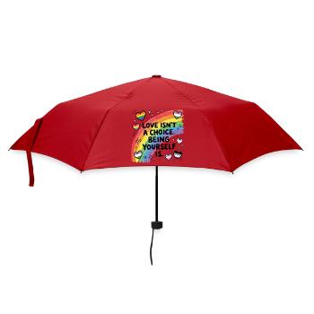 Pride Month LGBT – Liebe ist keine Wahl. Du zu sein - Regenschirm (klein) - Rot - Vorne