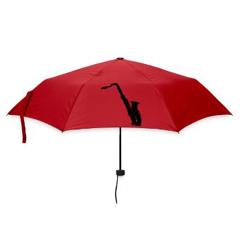 Saxophon - Regenschirm (klein) - Rot - Vorne