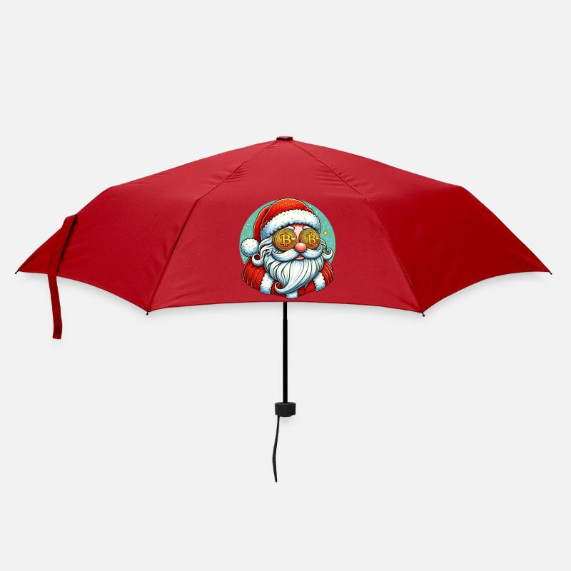Crypto Santa - Regenschirm (klein) - Rot
