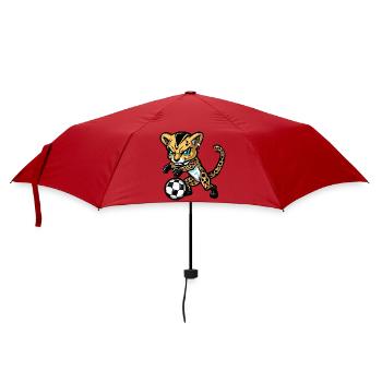 Bande dessinée de football guépard - Parapluie standard - rouge - Devant