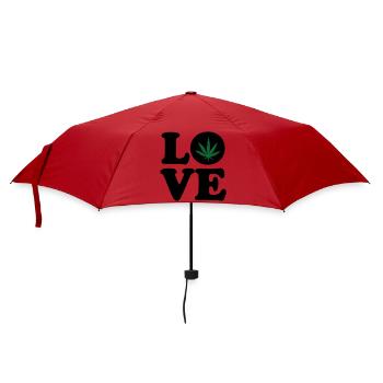 Love weed cannabis - Umbrella (small) - red - Front