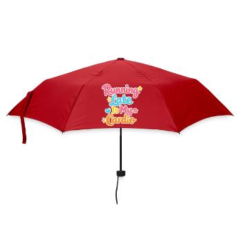 Running Late Is My Cardio - Umbrella (small) - red - Front