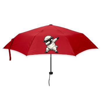 Dabbing Schaf - Regenschirm (klein) - Rot - Vorne