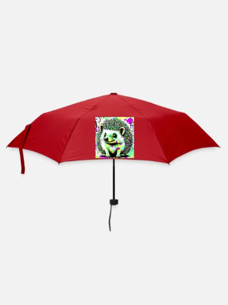 Igel - Regenschirm (klein) - Rot