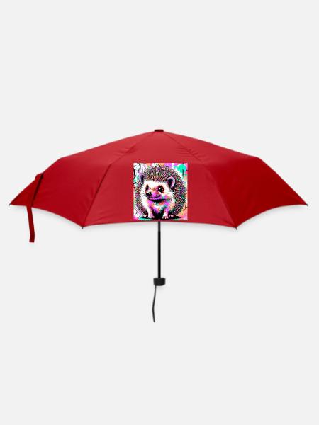 Igel - Regenschirm (klein) - Rot