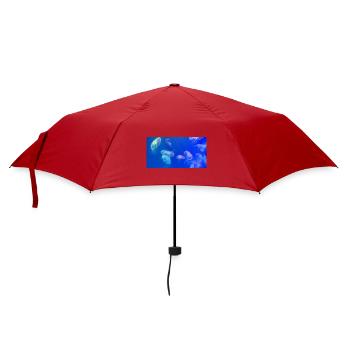 Motif de méduse bleue - Parapluie standard - rouge - Devant