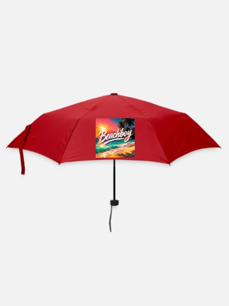Beachboy Neon Sunset - Regenschirm (klein) - Rot