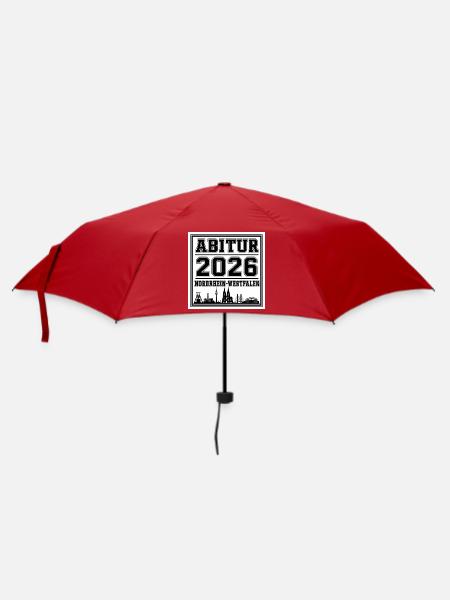 Abitur-2026-NRW - Regenschirm (klein) - Rot