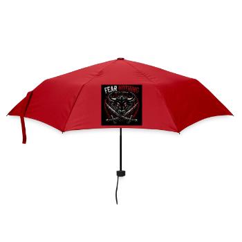 Stierkopf mit gekreuzten Schwertern - Regenschirm (klein) - Rot - Vorne