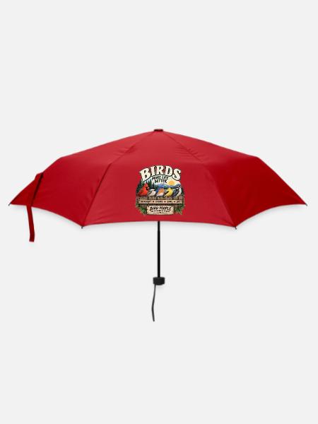Vögel machen das Leben besser - Regenschirm (klein) - Rot