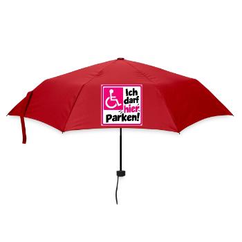 Ich darf hier Parken Sign - Regenschirm (klein) - Rot - Vorne