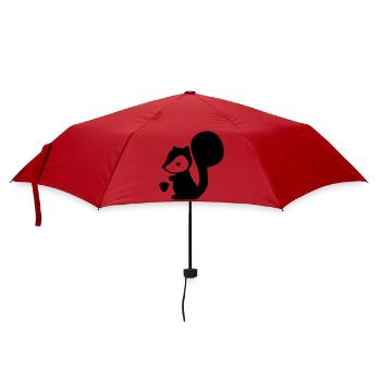 Eichhörnchen - Regenschirm (klein) - Rot - Vorne