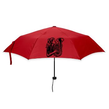 Tuba Girl - Umbrella (small) - red - Front