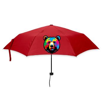 Bär - Regenschirm (klein) - Rot - Vorne
