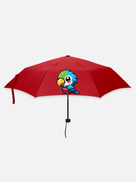 Papagei - Regenschirm (klein) - Rot