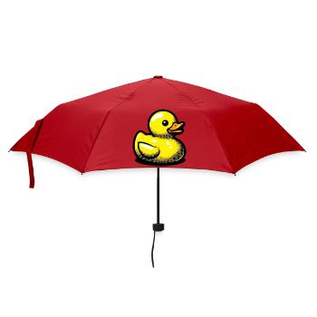 Ente Ente Ente Ente Ente - Regenschirm (klein) - Rot - Vorne
