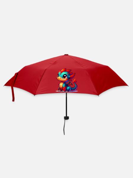 Drache - Regenschirm (klein) - Rot