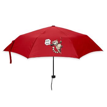 Look, Look, Coati, Animal Motif, Animal Cartoon, Wild Animal - Umbrella (small) - red - Front