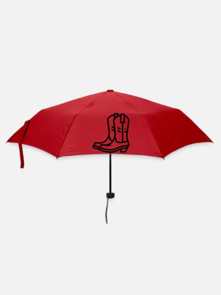 Cowboystiefel - Regenschirm (klein) - Rot