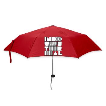 Industrial Op Art Lettering - Umbrella (small) - red - Front