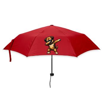 Dab du Border Terrier dans un style comique - Parapluie standard - rouge - Devant