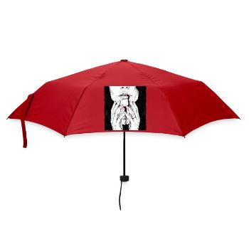 Gothic Woman - Cross Necklace - Umbrella (small) - red - Front