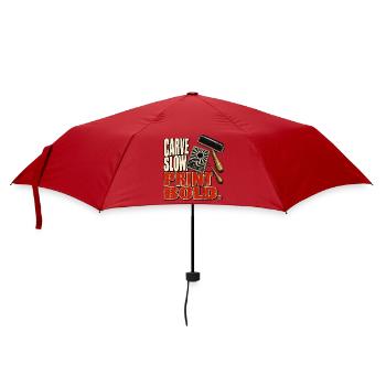 Schneide langsam. Drucke fett. - Regenschirm (klein) - Rot - Vorne