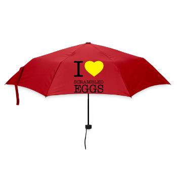 I LOVE SCRAMBLED EGGS Rührei - Umbrella (small) - red - Front