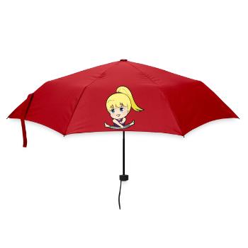 Chibi Anime Manga Splitkick - Umbrella (small) - red - Front