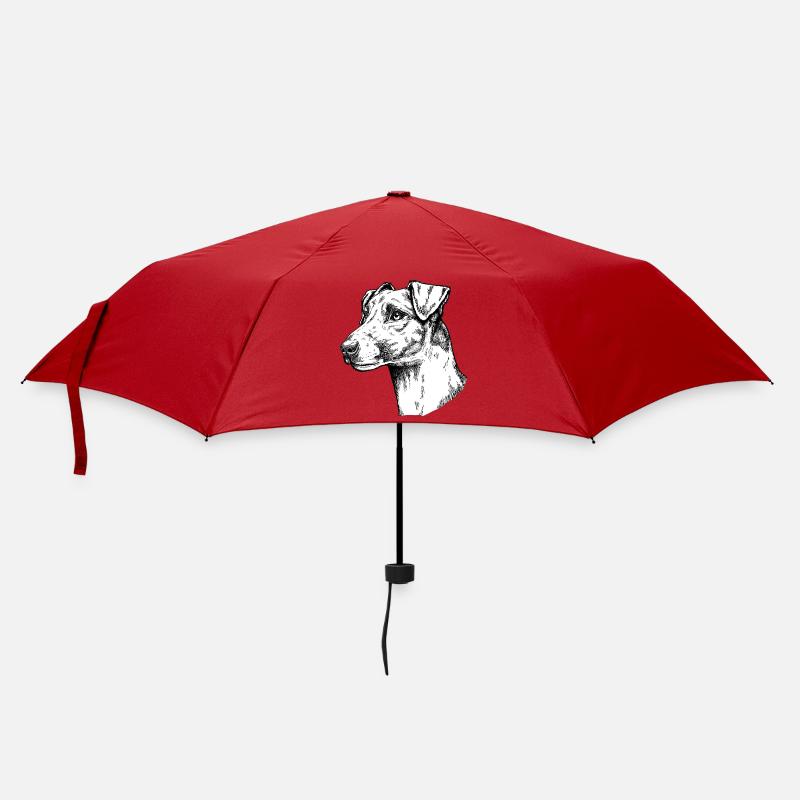 Foxterrier Glatthaar Portrait - Regenschirm (klein) - Rot