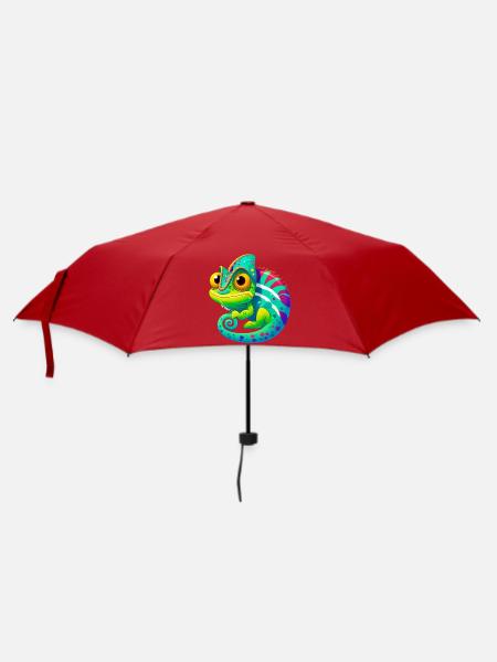 Chamäleon - Regenschirm (klein) - Rot