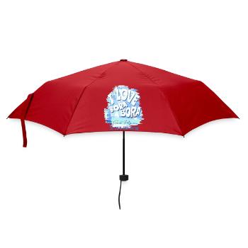 Design Nautique Bora Bora Bleu - Parapluie standard - rouge - Devant
