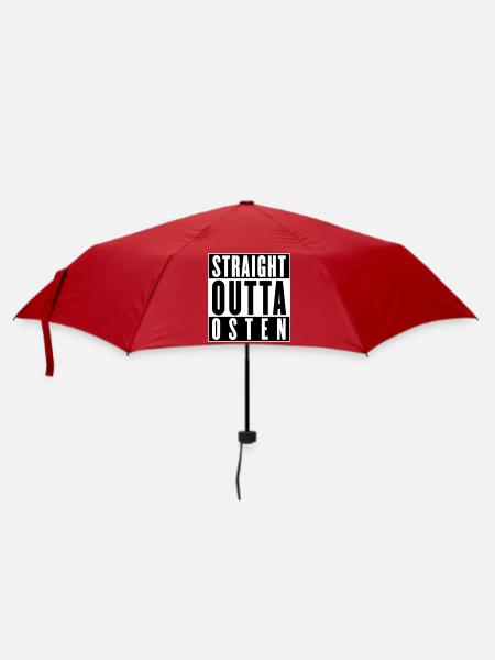 Straight outta east (colors changeable) - Umbrella (small) - red