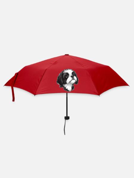 Shih Tzu - Regenschirm (klein) - Rot