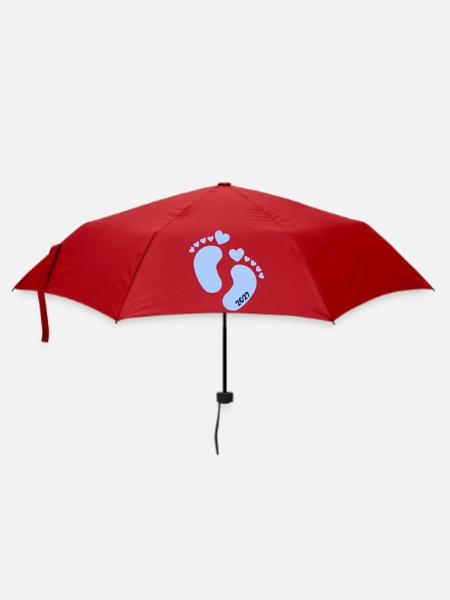 Baby Geburt 2027 Junge - Regenschirm (klein) - Rot