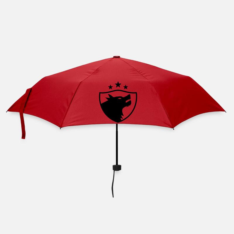wolf - Regenschirm (klein) - Rot