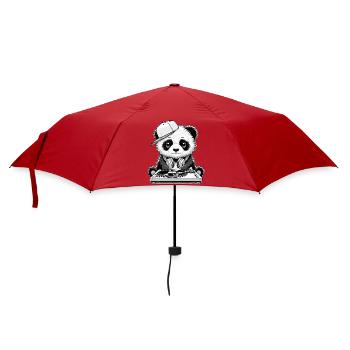 motif panda cool en tant que DJ avec des écouteurs - Parapluie standard - rouge - Devant