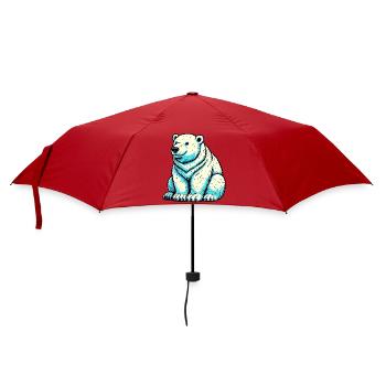 Ours blanc - Parapluie standard - rouge - Devant
