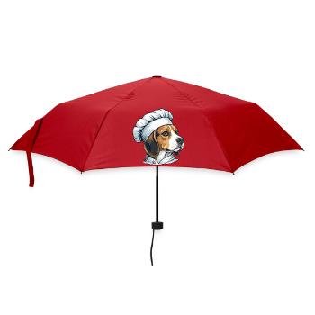 Beagle Chef – Funny Dog Chef - Umbrella (small) - red - Front