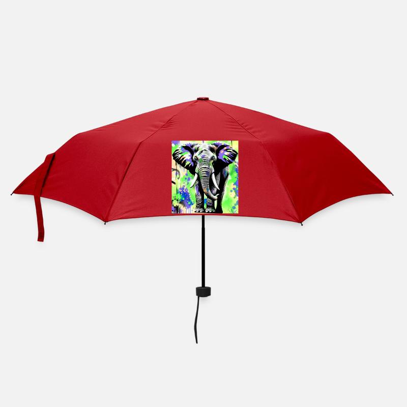 Elefant - Regenschirm (klein) - Rot