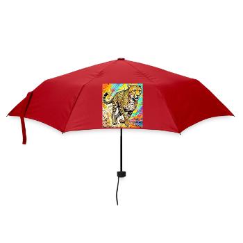 guépard - Parapluie standard - rouge - Devant