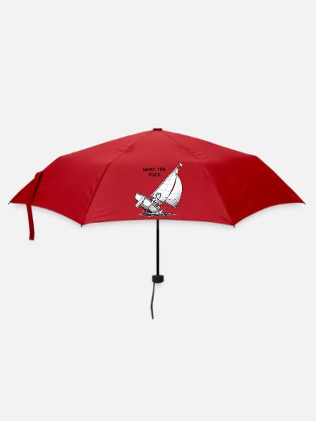 What the Fock – Segelboot Cartoon - Regenschirm (klein) - Rot