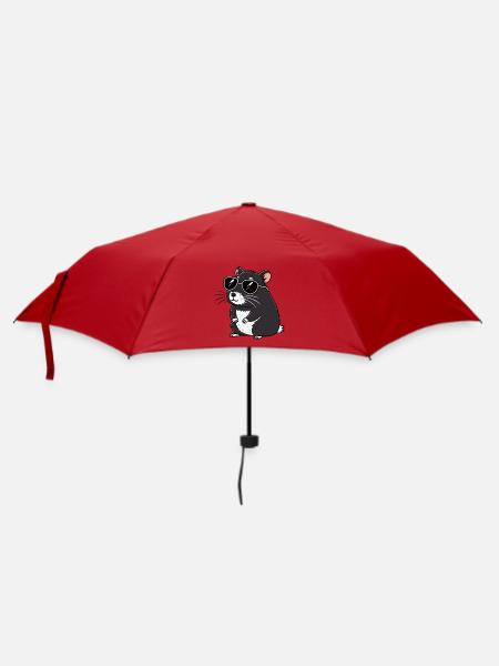 Hmster-chic dunkle Brille - Regenschirm (klein) - Rot