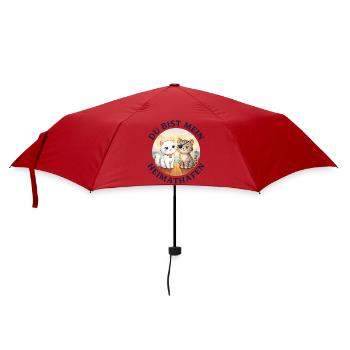 Du bist mein Heimathafen - Regenschirm (klein) - Rot - Vorne