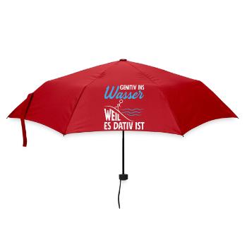 Genitiv Dativ Grammatik - Regenschirm (klein) - Rot - Vorne